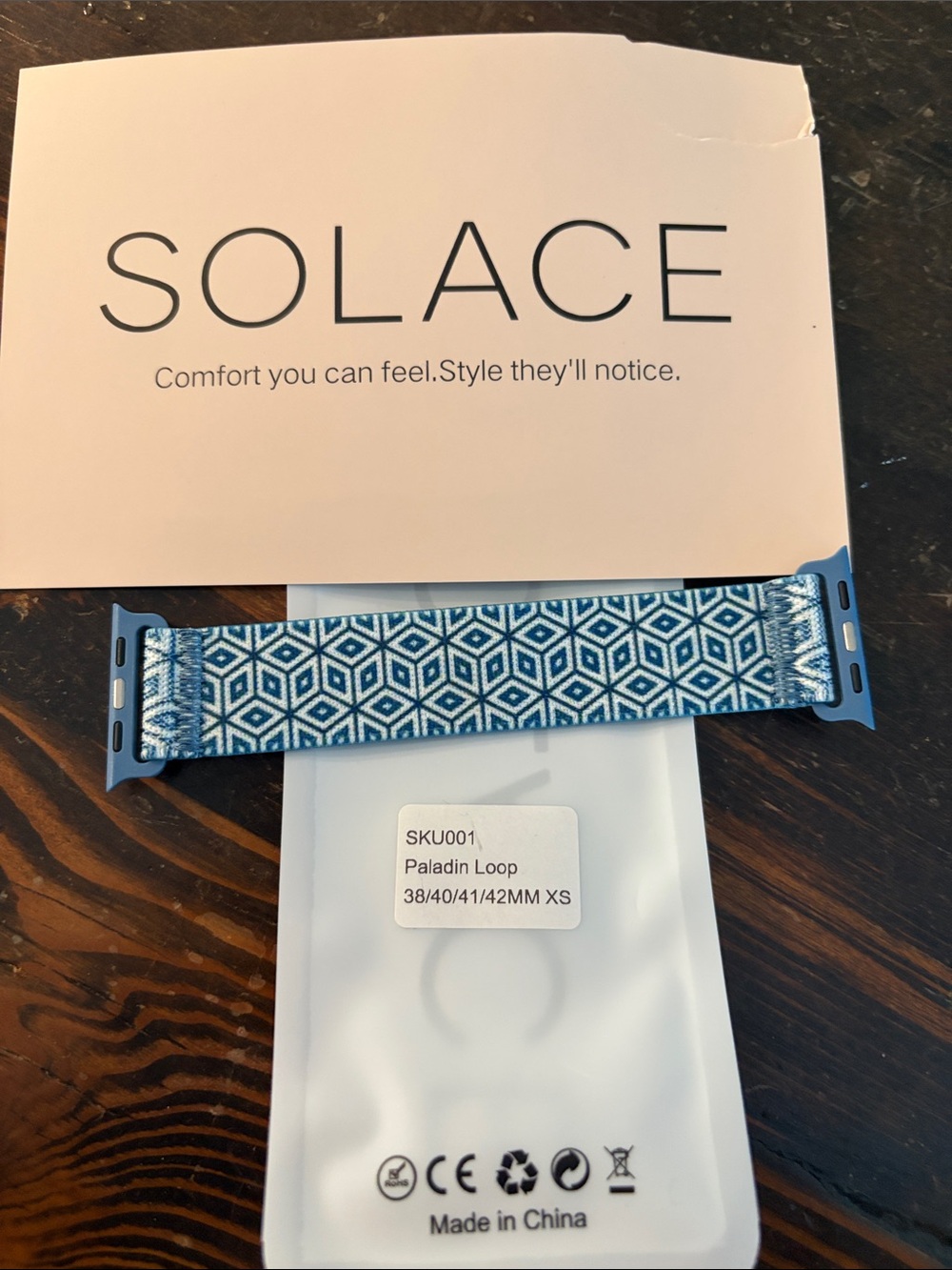 SOLACE Blue Geometric Paladin Loop Watch Band
